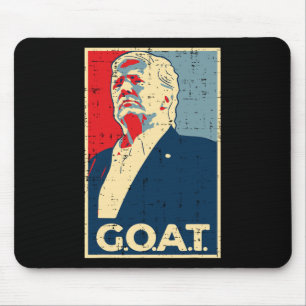 Alfombrilla De Ratón Poster de la cabra Trump 2024