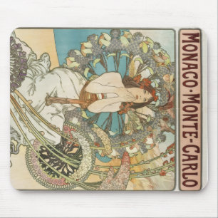 Alfombrilla De Ratón Poster de Mont-Carlo por Alphonse Mucha