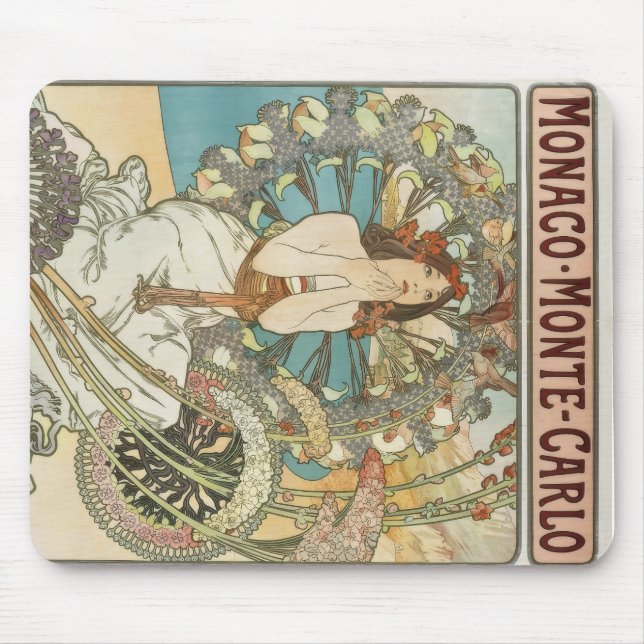 Alfombrilla De Ratón Poster de Mont-Carlo por Alphonse Mucha (Frente)
