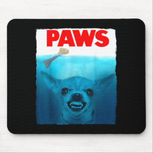 Alfombrilla De Ratón póster de película divertida de patas de perro Chi