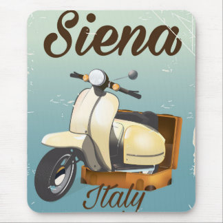 Alfombrilla De Ratón Póster de vacaciones en scooter en Siena Italia