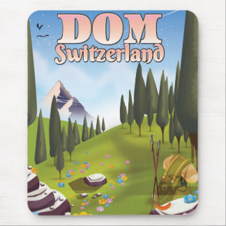 Alfombrilla De Ratón Póster de viaje a Dom Suiza