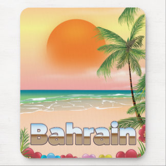 Alfombrilla De Ratón Póster de viaje a la playa de Bahrein