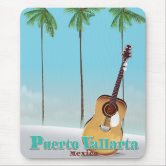 Alfombrilla De Ratón Póster de viaje a Puerto Vallarta México