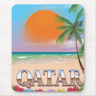 Alfombrilla De Ratón Póster de viaje a Qatar