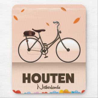 Alfombrilla De Ratón Póster de viaje de Houten Países Bajos.