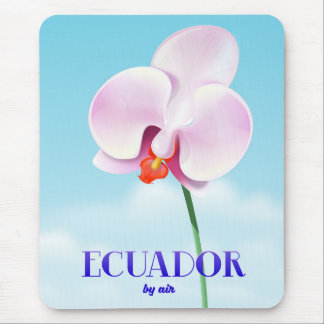 Alfombrilla De Ratón Póster de viaje de orquídea de Ecuador