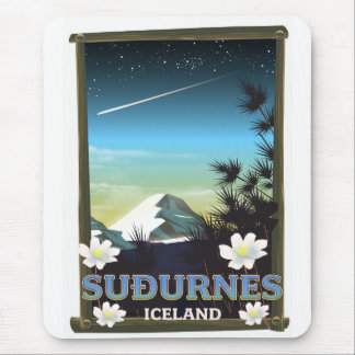 Alfombrilla De Ratón Póster de viaje de Suðurnes Islandia