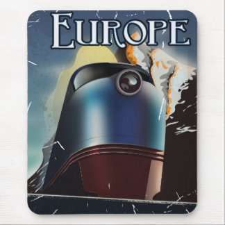 Alfombrilla De Ratón Póster de viaje de vacaciones en Europa