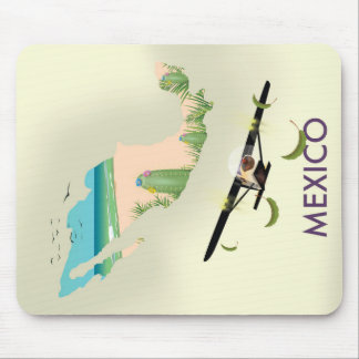 Alfombrilla De Ratón Póster de viaje mapa de México