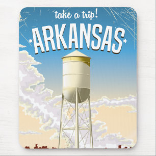 Alfombrilla De Ratón Póster de viaje vintage de Arkansas
