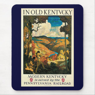 Alfombrilla De Ratón Póster de viaje vintage de NC Wyeth, En el viejo K