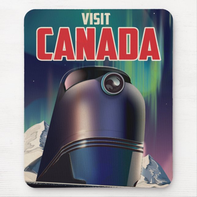 Alfombrilla De Ratón Póster de viaje Visita Canadá (Frente)