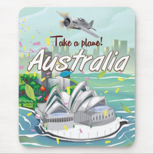 Alfombrilla De Ratón Poster de viajes de Australia Sydney