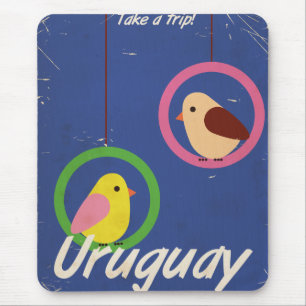 Alfombrilla De Ratón Poster de viajes de Uruguay