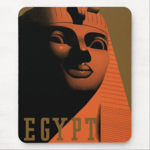Alfombrilla De Ratón Poster de Viajes de Vintage con Sphinx, Egipto, Áf