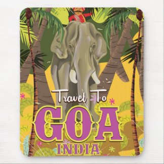 Alfombrilla De Ratón Poster de viajes vintage de Goa India