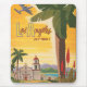 Alfombrilla De Ratón Poster De Viajes Vintage, Volar Dos Veces A Los Án (Frente)