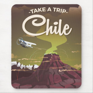 Alfombrilla De Ratón Poster de Viajes Volcánicos de Chile