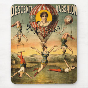 Alfombrilla De Ratón Poster del circo de Srta. Stena Flying Trapese