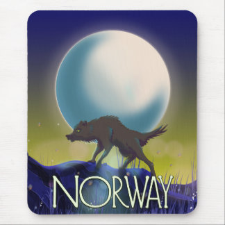 Alfombrilla De Ratón Póster del lobo de Noruega