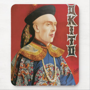 Alfombrilla De Ratón Poster del mago de Okito del vintage