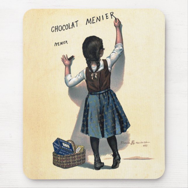 Alfombrilla De Ratón Póster francés vintage de Chocolat Menier arte de  (Frente)
