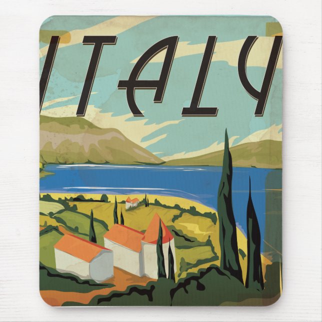 Alfombrilla De Ratón Poster italiano de época (Frente)