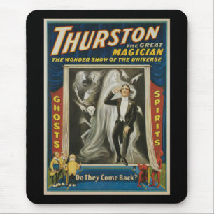 Alfombrilla De Ratón Póster Mágico Antiguo, Thurston, El Gran Mago