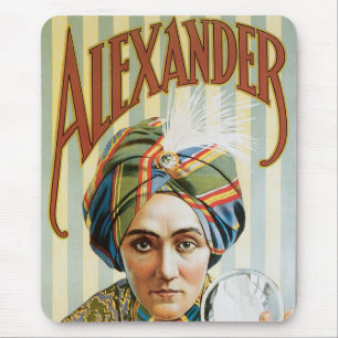 Alfombrilla De Ratón Póster Mágico Vintage, Alexander, el Hombre que Sa