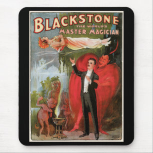 Alfombrilla De Ratón Poster Mágico Vintage, Gran Magicie Blackstone