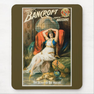 Alfombrilla De Ratón Póster Mágico Vintage, Mago Frederick Bancroft
