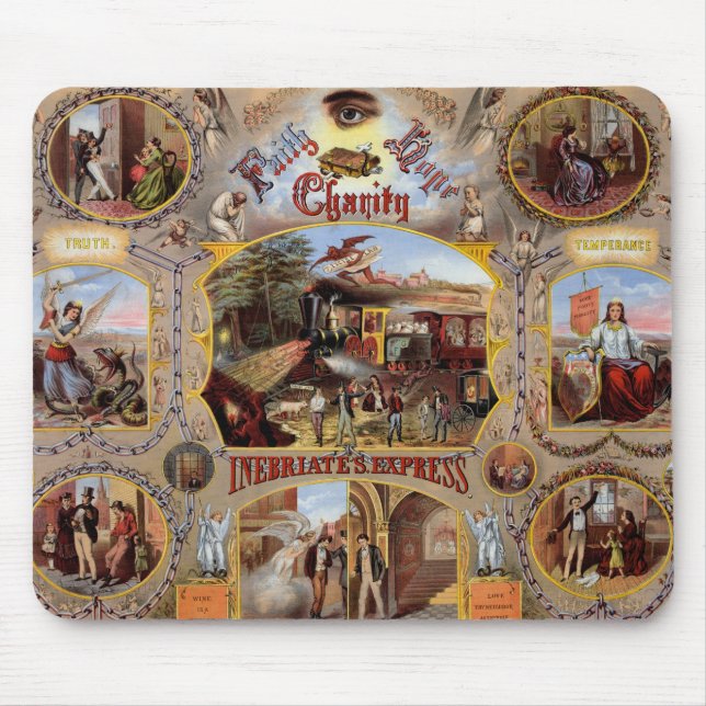 Alfombrilla De Ratón Poster masónico (Frente)