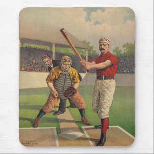 Alfombrilla De Ratón Poster Mousepad del béisbol del vintage