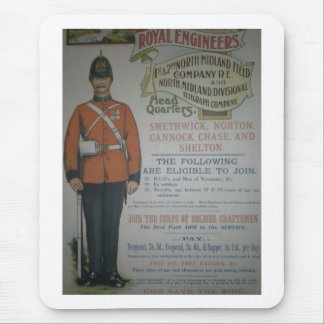 Alfombrilla De Ratón Poster real 1890 del reclutamiento de los