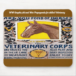 Alfombrilla De Ratón "Poster Veterinario de Contratación de la Primera 