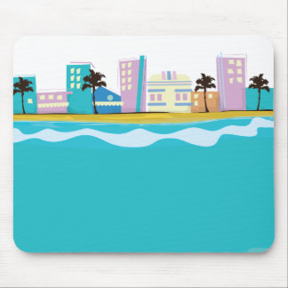 Alfombrilla De Ratón Póster vintage de Miami de los años 80
