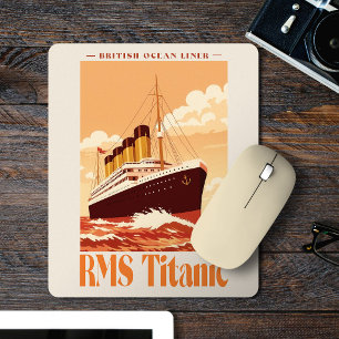 Alfombrilla De Ratón Póster Vintage RMS Titanic. Arte Retro de Transatl