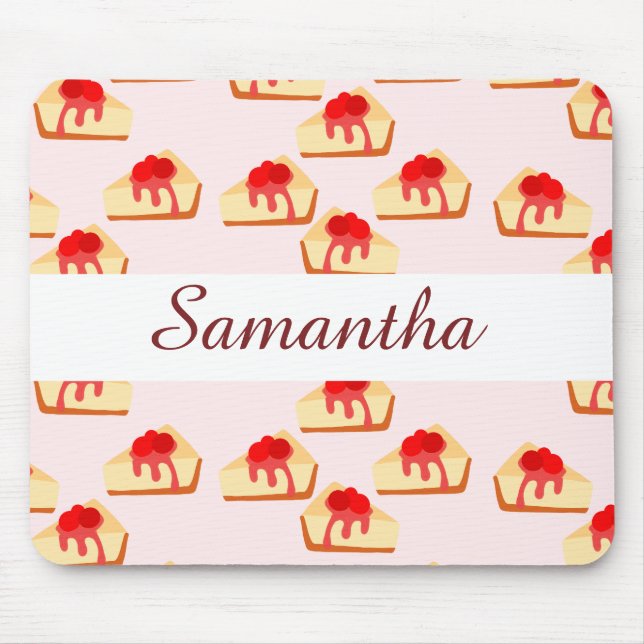 Alfombrilla De Ratón Postre de queso de cereza (Frente)