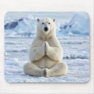 Alfombrilla De Ratón Postura de Yoga de Oso Polar