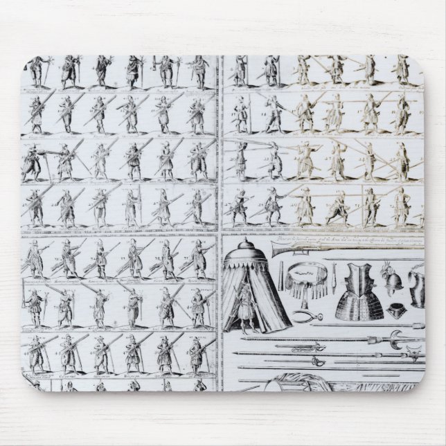 Alfombrilla De Ratón Posturas para los mosqueteros y los piqueros (Frente)