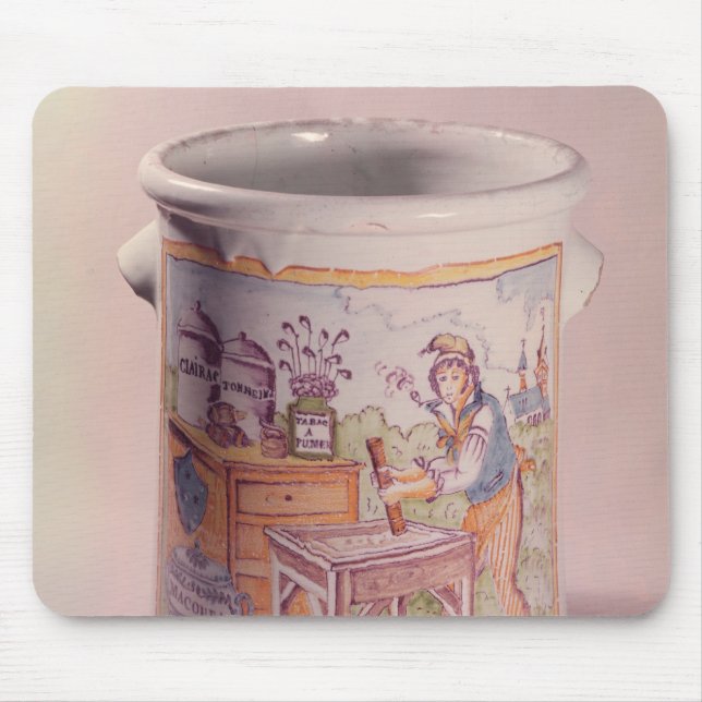 Alfombrilla De Ratón Pote del tabaco que representa a un estanquero (Frente)