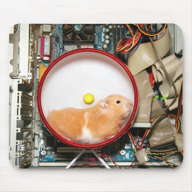 Alfombrilla De Ratón Potencia de computadora verde (Frente)