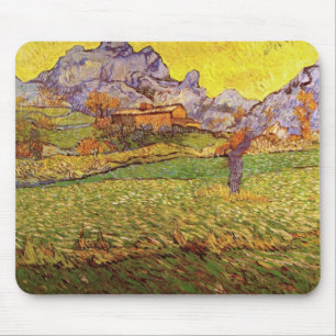 Alfombrilla De Ratón Prado en las montañas de Vincent van Gogh