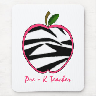 Alfombrilla De Ratón Pre estampado de zebra Apple del profesor de K