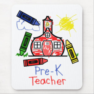 Alfombrilla De Ratón Pre profesor Mousepad de K - escuela y creyones
