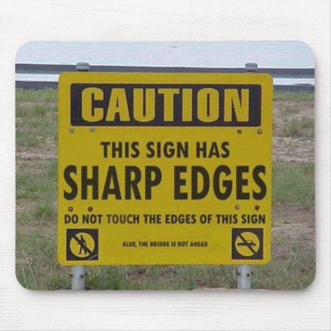 ALFOMBRILLA DE RATÓN PRECAUCIÓN (Frente)