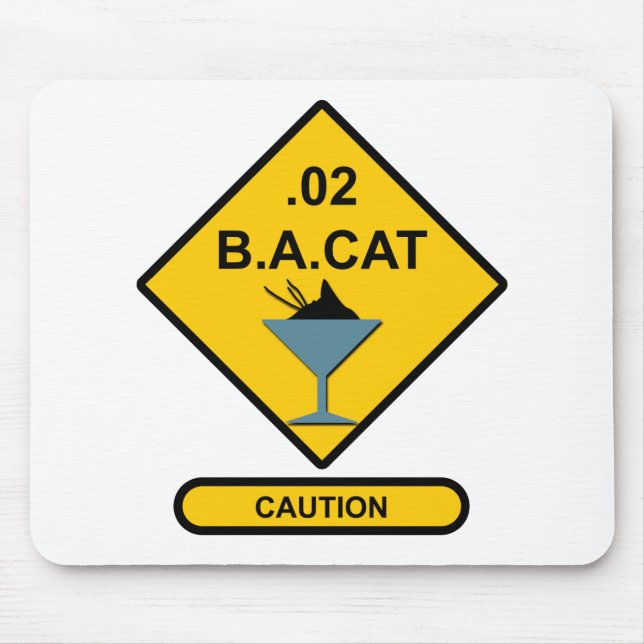 Alfombrilla De Ratón Precaución: .02 B. A. Cat (Frente)