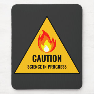Alfombrilla De Ratón Precaución Ciencia en Progreso