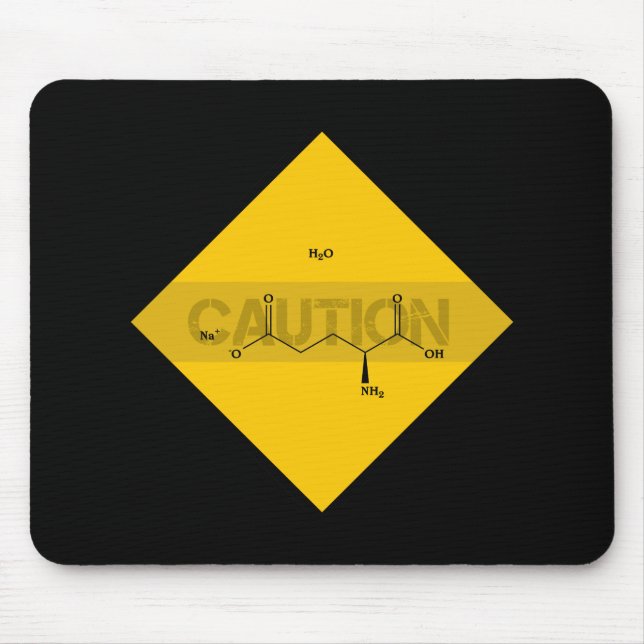 Alfombrilla De Ratón Precaución: Glutamato monosódico (Frente)